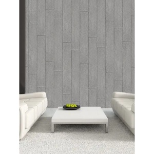 Set 10 Placi Tapet 3D, Flippy, 70 x 70 cm, Grosime 3 mm, din Rasina, Tip Placi de Lemn, Suprafata Acoperita 4.9 mp, Gri - Img 3