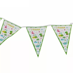 Set 10 Stegulete Tip Banner, Flippy, Colectia Dino Park, 28.5 x 20 cm, din Hartie Cretata, Multicolor - Img 3