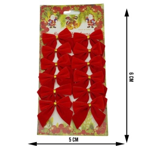 Set 12 fundite pentru brad, Rosii, clasice , 5 x 5 cm, din poliester, Flippy - Img 6