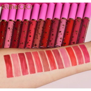 Set 12 Lip Gloss Kevin&Coco, nuante de rosu, rose, nude, cutie dreptunghiulara, 26.5x16.5x2.2 cm, 200 g, multicolor - Img 3