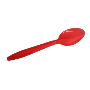 Set 16 Linguri de Unica Folosinta, Flippy, din Plastic, 15 cm, Rosu - Img 2