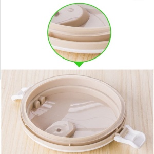 Set 2 Caserole pentru alimente Flippy, lunch box, 1400 ml, otel inoxidabil, maner, valva aerisire, 15.5 x 15 cm, inchidere etansa, multicolor - Img 6