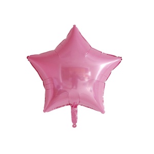 Set 3 Baloane din Folie Metalizata, Flippy, Figurine Picior 46x79 cm, Inima 45 cm, Stea 45cm, Model It's a Girl, Tema Gender Reveal, Ambalaj Individual, Pai Inclus, Umflare cu Aer sau Heliu, Roz - Img 4