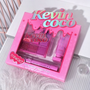 Set 3 Produse de Machiaj, KEVIN &amp; COCO, Pink Ice Star, 9 culori, 15.5 x 13 x 3.4 cm - Img 4