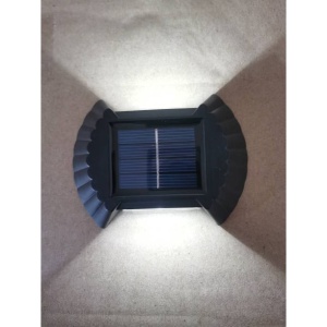 Set 4 Aplica solara LED bidirectionala pentru perete Flippy, in forma de funda, 8 LED-uri, material ABS si PC, lumina puternica, IP65, 10 x 7.5 cm, baterie 1.2 V, 300 mAh, autonomie 8-10 ore, alb rece - Img 2