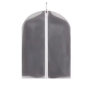 Set 5 Huse de Depozitare cu Fermoar, Flippy, pentru Haine, de Protectie, pentru Voiaj, Netesut, Rezistent la Praf, 60x80 cm, Transparent-Alb - Img 1
