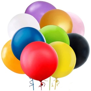 Set 6 Baloane din Latex, Flippy, Model Party Jumbo, 45 cm, Multicolore - Img 1