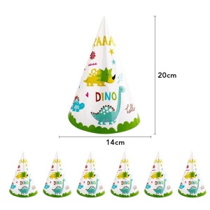Set 6 Coifuri, Flippy, Colectia Dino Park, 20 x 14 cm, din Carton, Multicolor - Img 3
