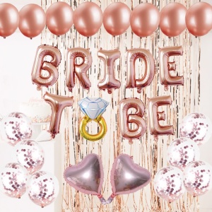 Set Baloane din Folie Metalizată, Flippy, Model Bride To Be, Litere de 40 cm, Baloane Party, Ambalaj Individual, Pai Inclus, Umflare cu Aer sau Heliu, Roz - Img 3