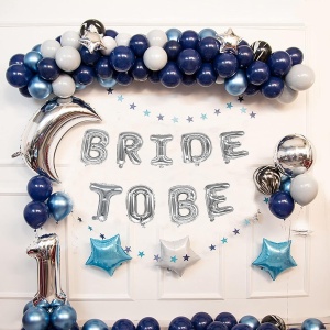 Set Baloane din Folie Metalizata, Flippy, Model Bride to Be, Litere de 40 cm, Baloane Party, Ambalaj Individual, Pai Inclus, Umflare cu Aer sau Heliu, Argintiu - Img 4