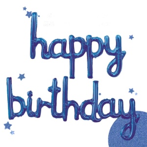 Set Baloane din Folie Metalizata, Flippy, Model Happy Birthday, 45x85 cm, 45x124cm, Baloane Party, Ambalaj Individual, Pai Inclus, Umflare cu Aer sau Heliu, Albastru - Img 4