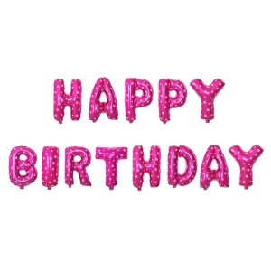Set baloane folie Flippy, Happy Birthday, 40 cm, roz - Img 3