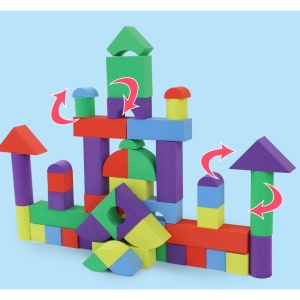 Set Blocuri de Constructie din Spuma EVA, Flippy, 29 de Piese, Interactive, 24.5x16x3.7 cm, Multicolor - Img 4