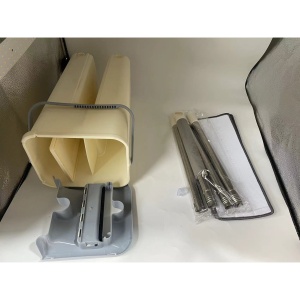 Set de curatenie Flippy, mop si galeata, galeata 6 l, 2 rezerve microfibra incluse, design modern, pentru interior, material plastic, peri sintetici, plat, cu storcere, bej - Img 9