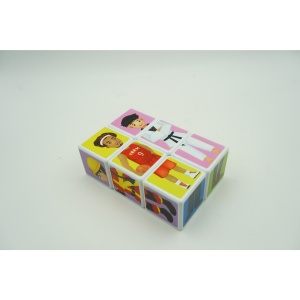 Set inteligent de cuburi magnetice pentru copii, 6 piese, cutie depozitare, puzzle joburi, +3 ani, multicolor - Img 11