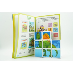 Set inteligent de cuburi magnetice pentru copii, 8 piese, cutie depozitare, puzzle dinozauri, +3 ani, multicolor - Img 11