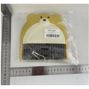 Set Matura si Faras, Flippy, Pentru Birou, din PP, Model Ursulet, 23.5 x 18 cm, Galben - Img 2
