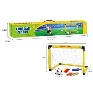 Set Poarta de Fotbal pentru Copii, Flippy, 45x60 cm, Minge, Cartonase, Pompa, Fluier, Interactiv, Distractiv, Galben - Img 2