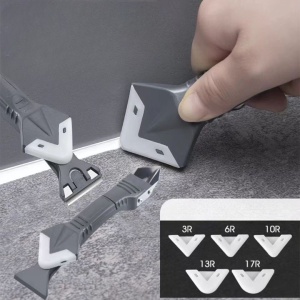 Set Racleta pentru Indepartare Adeziv, Racleta pentru Silicon si Lipici, 5 Capete din silicon, Dimensiune Inchisa 18.8 x 4 x 2.8 cm, Metal, Negru - Img 5