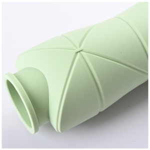 Sticla de apa pliabila Flippy, din silicon,reutilizabila, rezistenta la temepreturi ridiate, usor de depozitat si carat, 22 x 7.8 cm, 600 ml, verde - Img 5