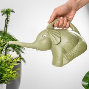 Stropitoare pentru Copii, Flippy, in forma de Elefant, 1500 mL, pentru Udat Plante, 19.5x17x11.8 cm, Verde - Img 3