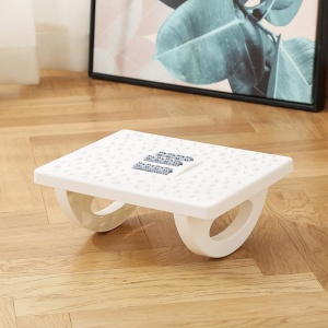 Suport Ergonimic pentru Picioare, Flippy, Plastic, cu Role de Masaj pentru Talpi, pentru Birou, Usor de Transportat, Detasabil, 33.5x24x12 cm, Alb - Img 8