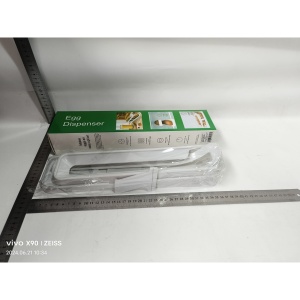 Suport pentru Oua, pentru Usa Frigiderului, cu Doua Straturi, 36x8.2x10cm, Alb - Img 2