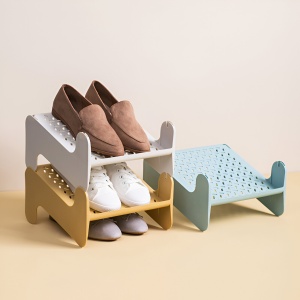 Suport pentru Pantofi, Flippy, cu Doua Straturi, Organizator, Antiderapant și Durabil, 26x24.8x16 cm, Albastru - Img 3