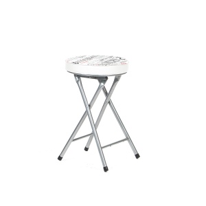 Taburet pliant Cosmo Paris, alb, 30x30x50 cm - Img 3