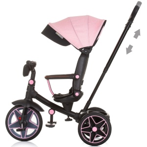 Tricicleta cu copertina si sezut reversibil Chipolino Derby flamingo - Img 2