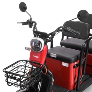 Tricicleta electrica, Volta APM5, 1000W, 25 km/H, 60V, 20 AH, Autonomie pana la 40 km, rosu, fara permis - Img 3