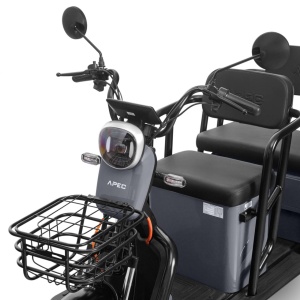 Triciclu electric Voltarom APM5, 60V, 20 AH, 1000W, Fara Permis, 25km/h, Gri, autonomie pana la 40km - Img 14