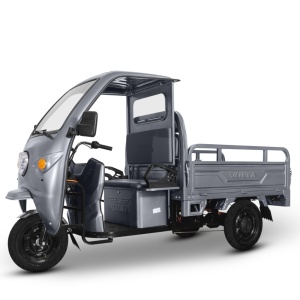 Triciclu Electric, Voltarom Hercules, FARA Permis, Tuk Tuk, Cu Cabină Motor 3900W, 72V, 120Ah, pana la 120Km autonomie, Gri