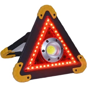 Triunghi Multifunctional de Avertizare, Flippy, Lanterna LED, Impermeabil IP65, 800 lm, 2 x AA, Functie Incarcare Telefon, USB si Micro USB, COB 33, Portocaliu - Img 3