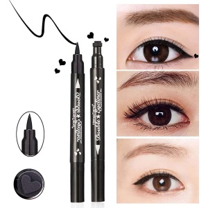 Tus Lichid pentru Ochi, Flippy, 2 Capete, Eyeliner si Stampila Inima, Pentru Ochi si Corp, 50 g, Rezistent la Apa, 12.7 x 3 cm, Negru - Img 5