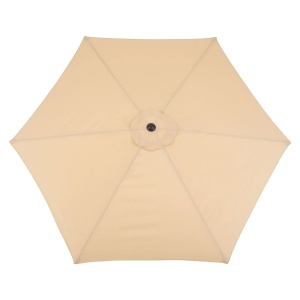 Umbrela rotunda de soare Flippy pentru terasa, diametru 2.70 m, inclinare, manivela, crem - Img 4