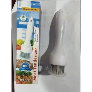 Ustensila pentru fragezit carnea, cu 21 de tije ascutite din inox 304, 20 cm, alb - Img 4