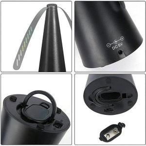 Ventilator Exterior, Flippy, Repelent pentru Muste/Tantari, Cablu USB, Slot Baterii, 9 x 9 x 20 cm, Negru - Img 3