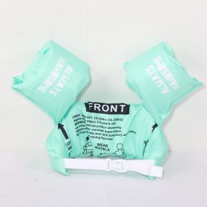 Vesta de salvare pentru copii cu aripioare de inot, Flippy, Verde, Model dragon - Img 3