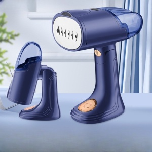 Aparat de Calcat Vertical Portabil cu Abur, Flippy, Putere 1500W, Rezervor Detasabil de 138ml, Priza, Functie Anti Calcar si Auto Curatare, Pliabil, cu Perie, 20x10.5x8 cm, Albastru - Img 14