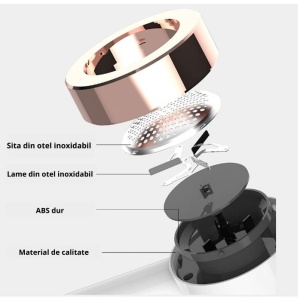 Aparat Pentru Curatat Scame, Par Si Praf, Flippy, Pentru Diferite Tipuri De Material, Cu Lame Din Otel Inoxidabil, Incarcare Prin USB Type-C, Cu Perie De Curatare, Cablu USB Si Stick Cu Lipici Incluse, Roz, 220 x 86 mm - Img 3