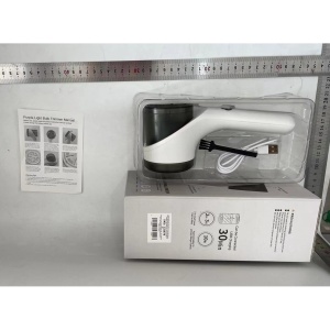 Aparat Scame si Par Haine, Flippy, Electric, USB inclus, Periuta Curatare, pentru Diferite Tesaturi, 3 Trepte, 20.5 x 8.8 x 7 cm, Alb - Img 2