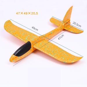 Avion planor din polistiren in punga , lungime 47 cm , Galben , Flippy - Img 5
