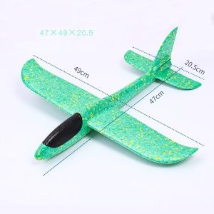 Avion planor din polistiren in punga , lungime 47 cm , Verde , Flippy - Img 6