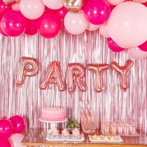 Balon Folie Metalizata Litera A, Flippy, 40 cm, Umflati cu Heliu sau Aer, Ambalaj Individual, Pai inclus, Rose Gold - Img 2