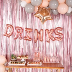 Balon Folie Metalizata Litera I, Flippy, 40 cm, Umflati cu Heliu sau Aer, Ambalaj Individual, Pai inclus, Rose Gold - Img 5