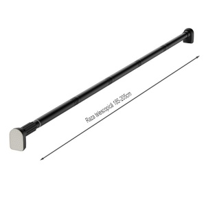 Bara Telescopica Multifunctionala, Flippy, din Otel Inoxidabil si ABS, Utilizare Universala, Extensie 185 - 205 cm, Fara Perforare Perete, Negru - Img 10