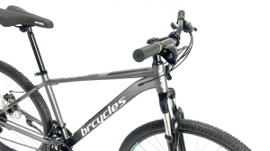 Bicicleta MTB 29″ BR Tornado, cadru Aluminiu, 21 viteze, cu Shimano, Gri - Img 2