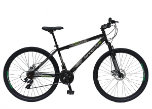 Bicicleta MTB-HT 29" BR Arizona, cadru otel 17', manete secventiale, frane disc, 21 viteze, Negru - Img 1