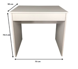 Birou Vardo, alb, 73x50x74.5 cm - Img 4